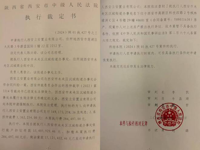 门徒平台官方：西安一城改项目“夭折”后：街办欠债超2亿元，已被强执1512万